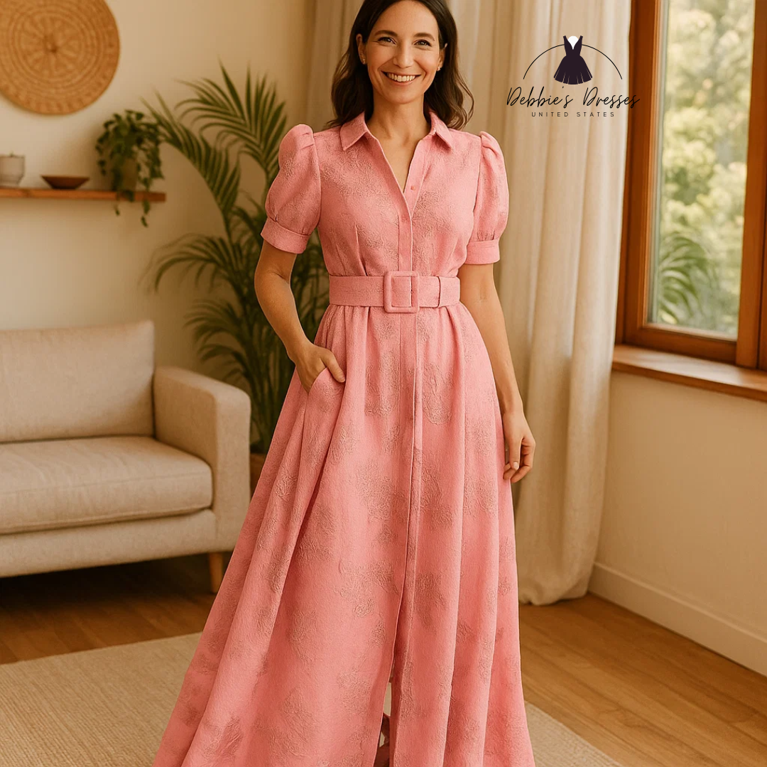Joy - Elegant Belted Dress