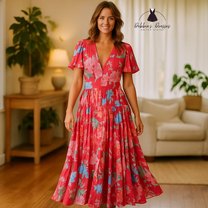 FLORIANA - Vibrant Floral Dress