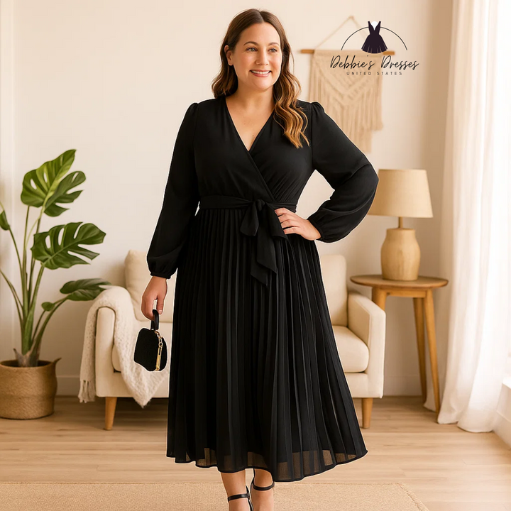 Anya - Pleated Elegance Dress