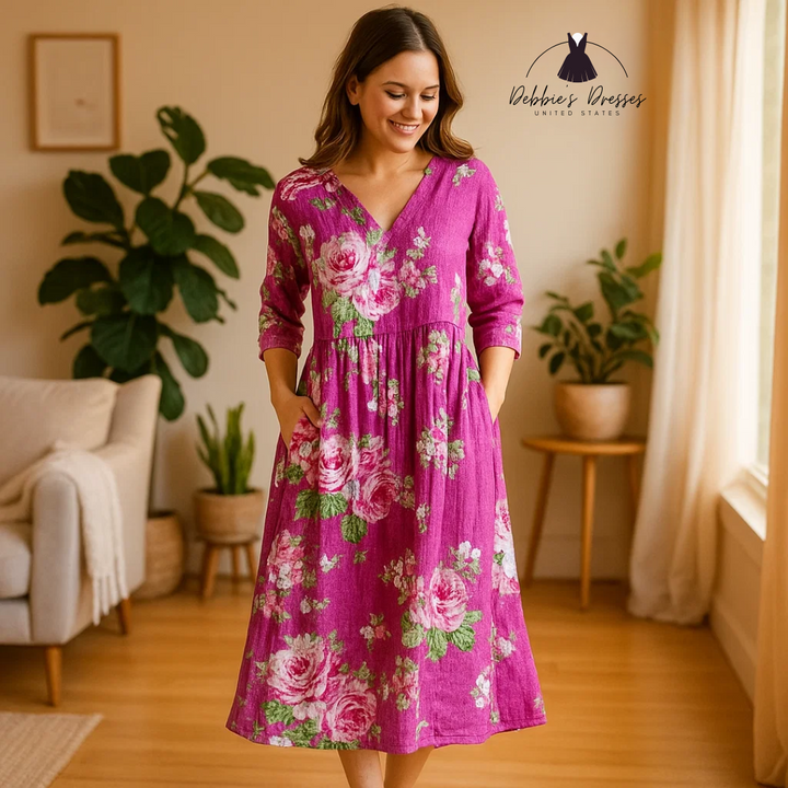 Zandra - Bold Blossom Dress