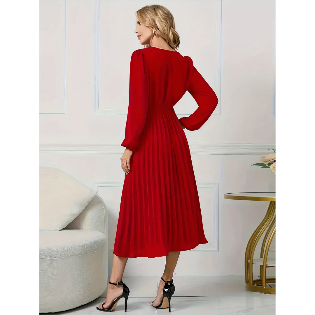 Anya - Pleated Elegance Dress