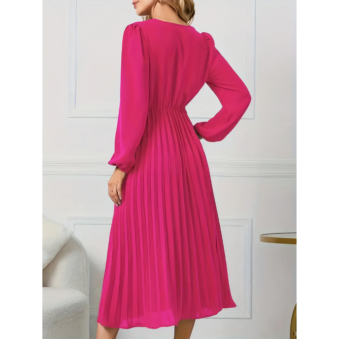 Anya - Pleated Elegance Dress