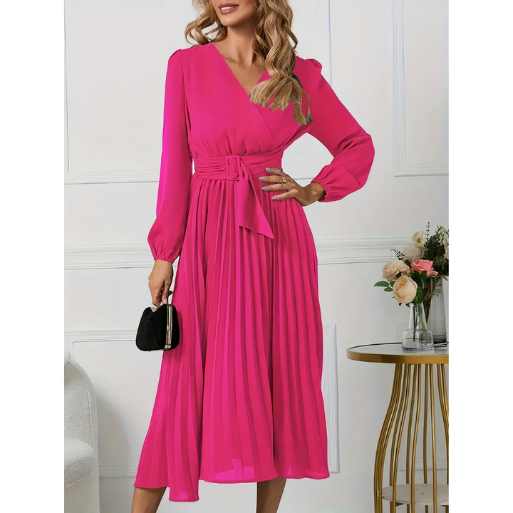 Anya - Pleated Elegance Dress