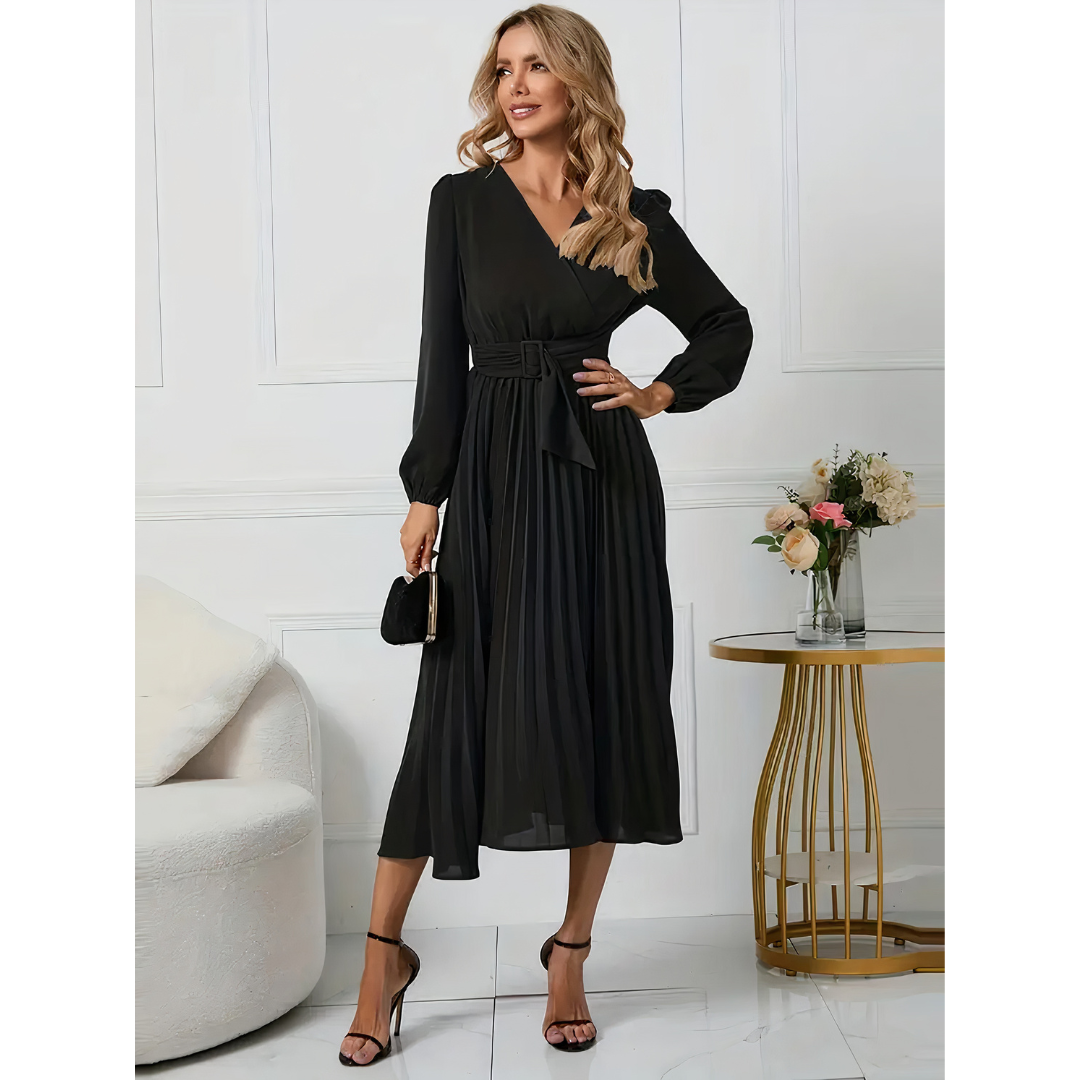 Anya - Pleated Elegance Dress