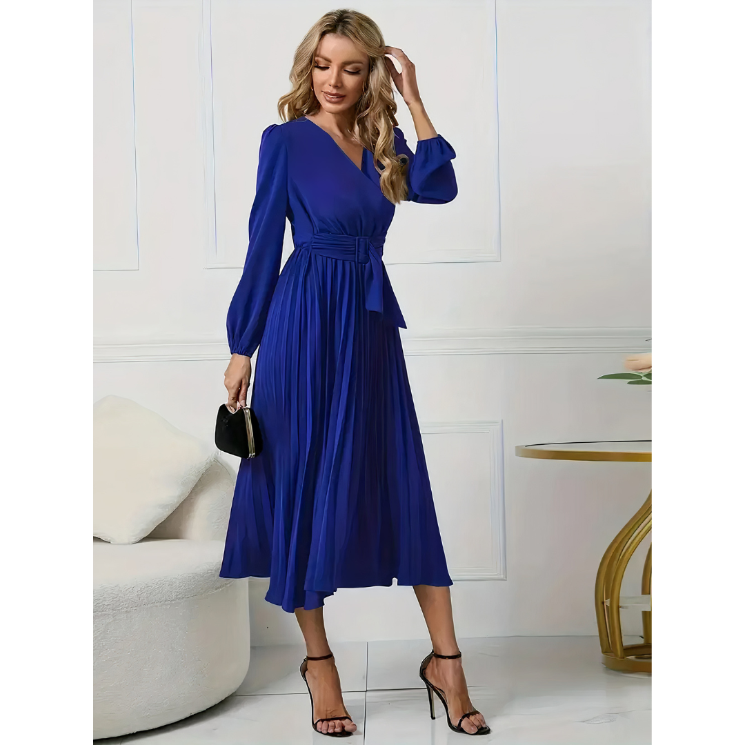 Anya - Pleated Elegance Dress