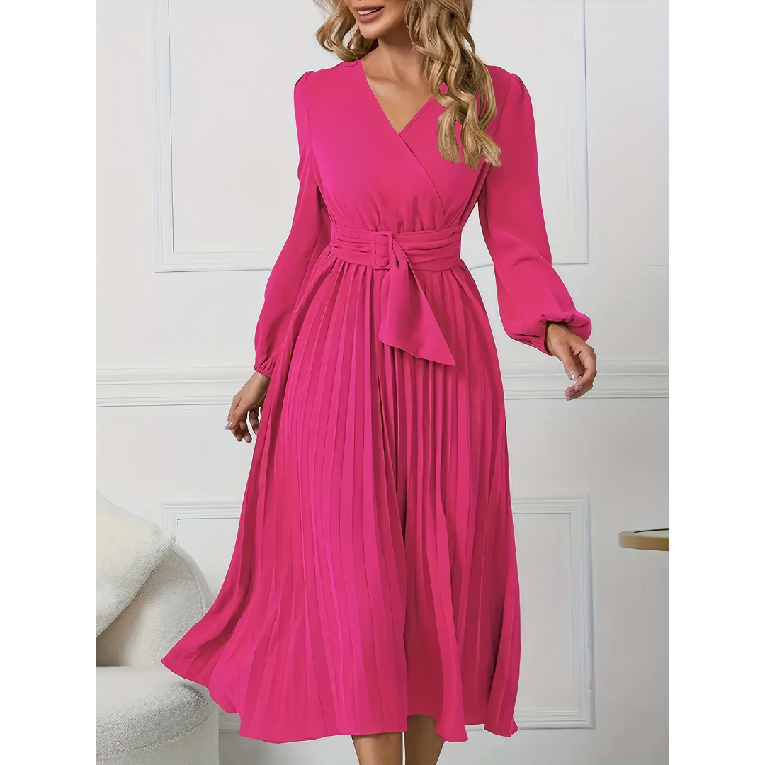 Anya - Pleated Elegance Dress