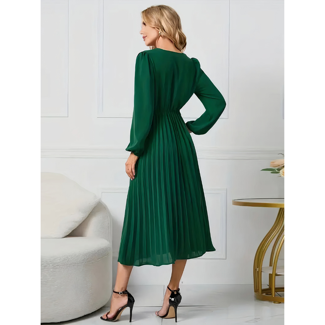 Anya - Pleated Elegance Dress