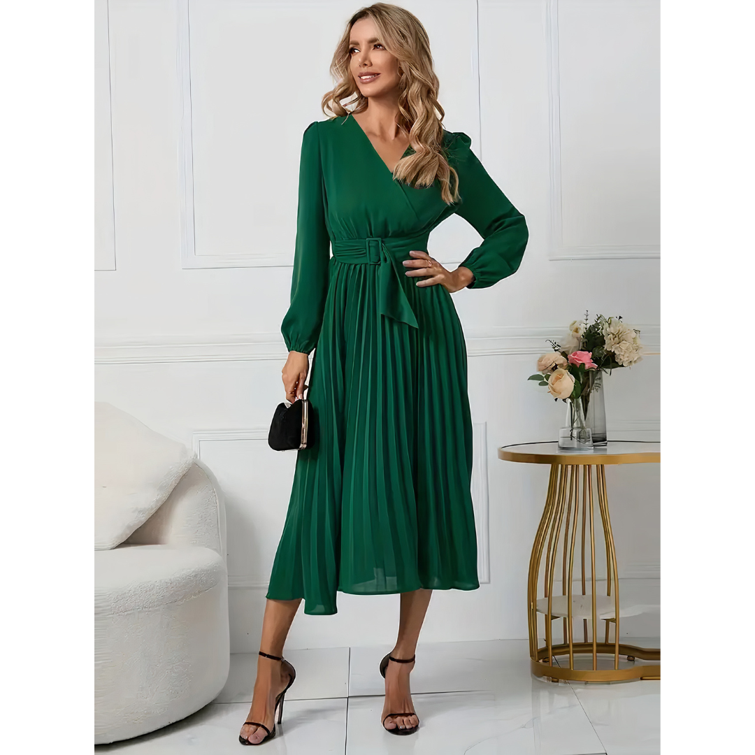 Anya - Pleated Elegance Dress