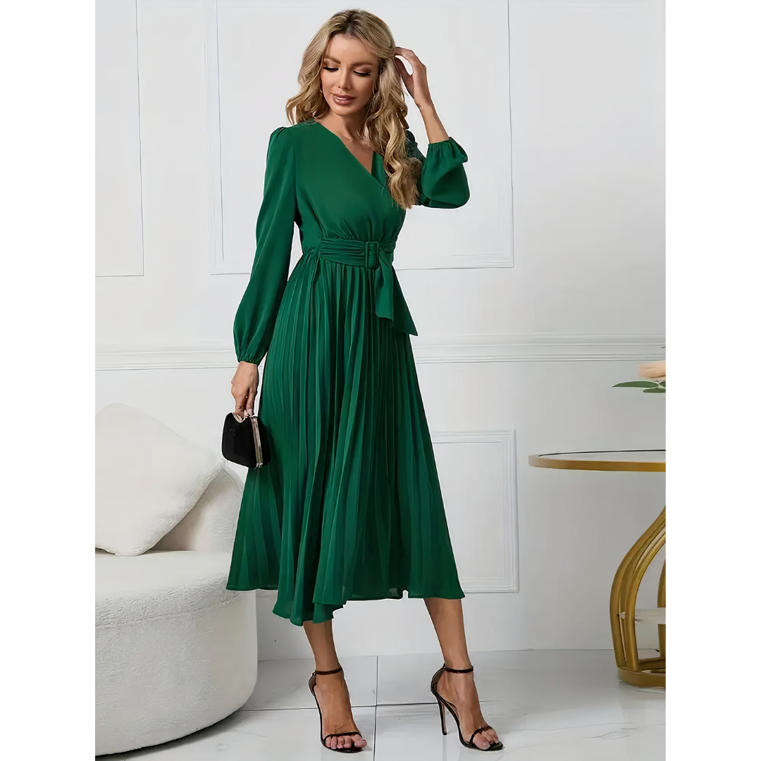 Anya - Pleated Elegance Dress